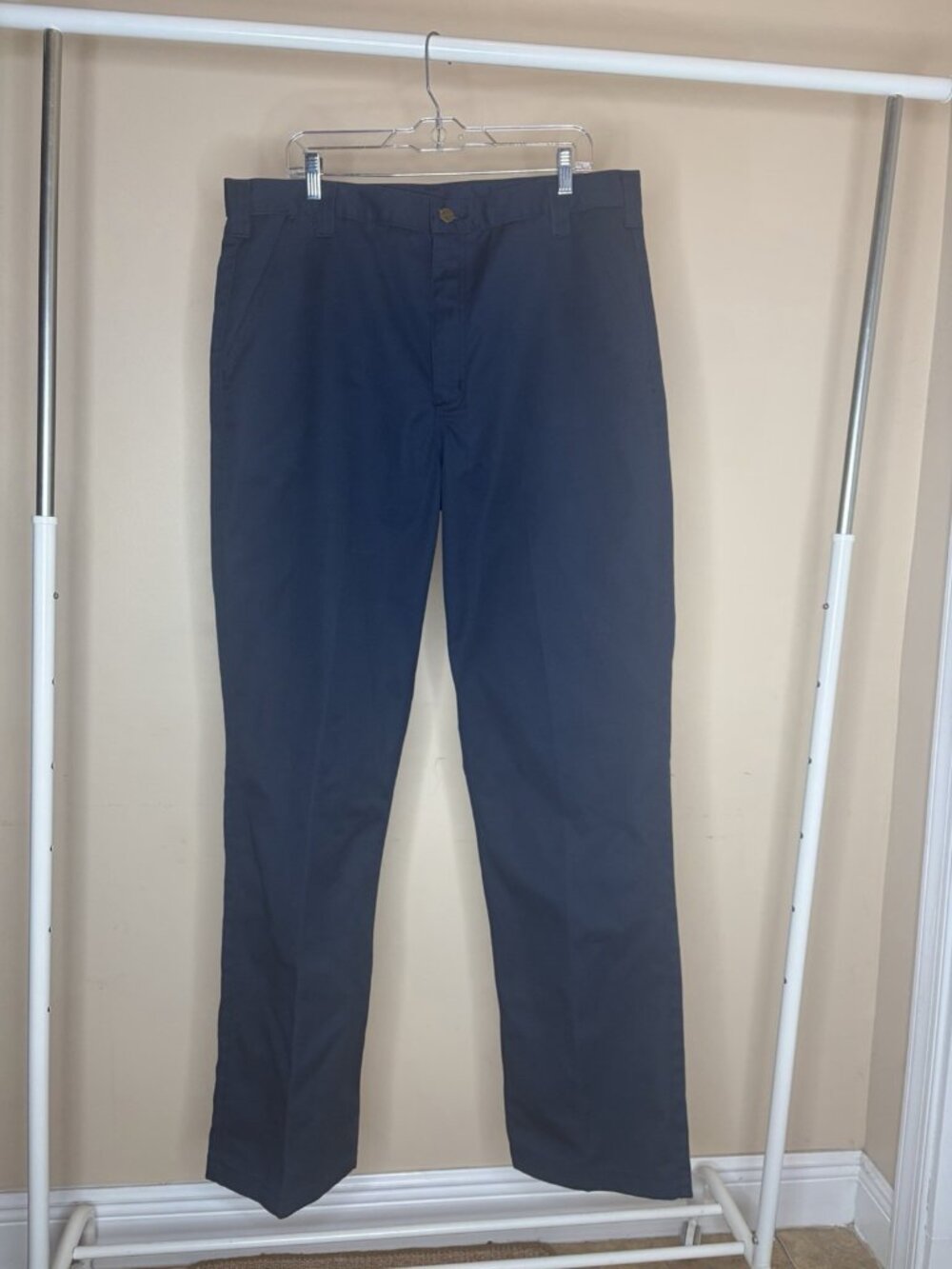 CARHARTT B290 NVY Blue Blended Twill Workwear Work Chino Pants 38X36